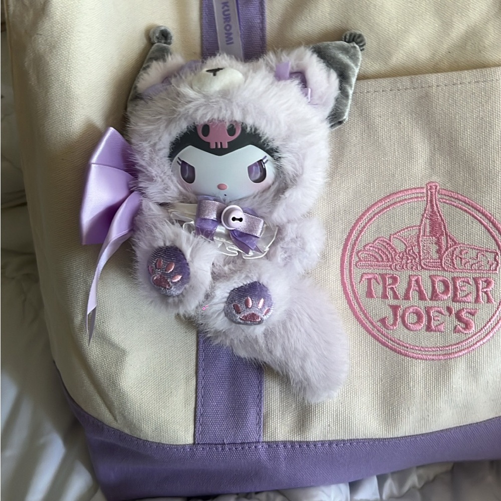Kuromi Purple Bear Keychain Bag Charm